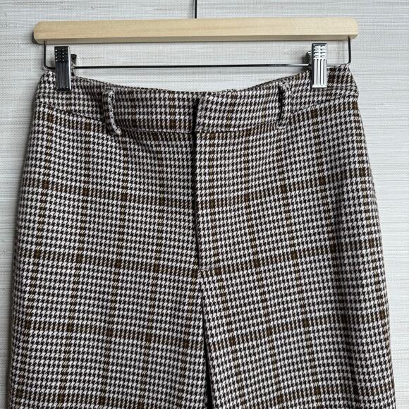 Free People plaid pants trousers slim cropped 6 - Picture 4 of 9